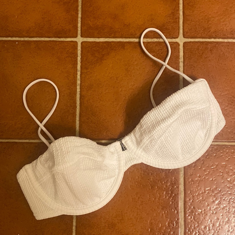 White wanderlust bikini top